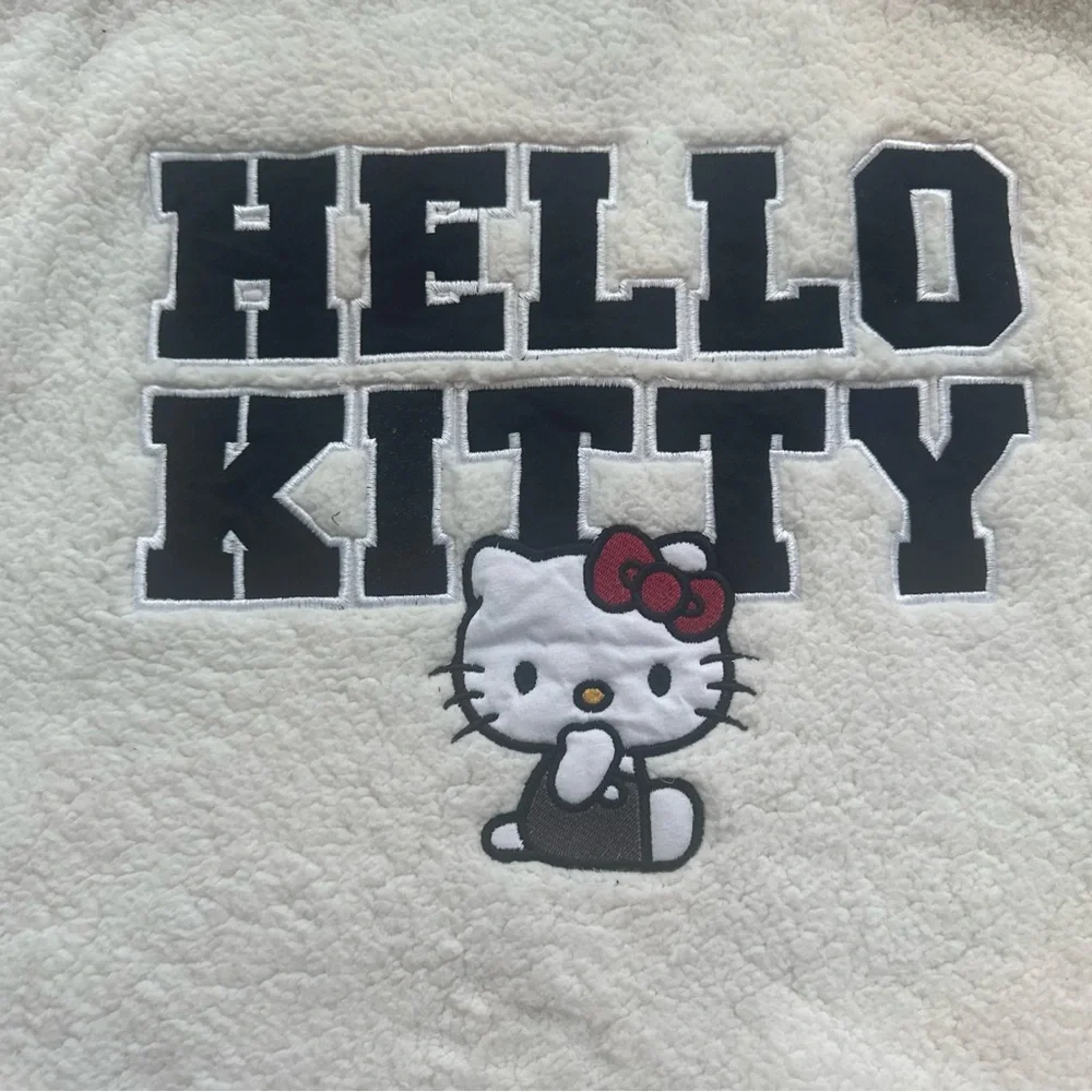 Hello Kitty White half zip pullover Sweater/ woman’s XL - Picture 13 of 13